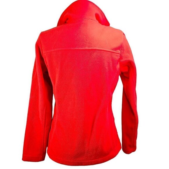 Columbia Red Orange Fleece Full Zip Winter Jacket - Picture 7 of 8